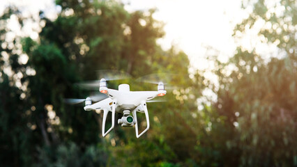 Drone quadcopter with digital camera