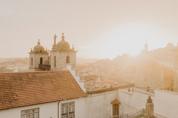 Porto, Sonnenuntergang, Dächer
