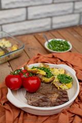 beef steak with vegetables