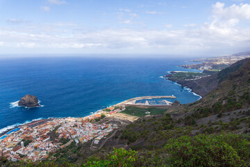 Tenerife island and Atlantic ocean landscape view