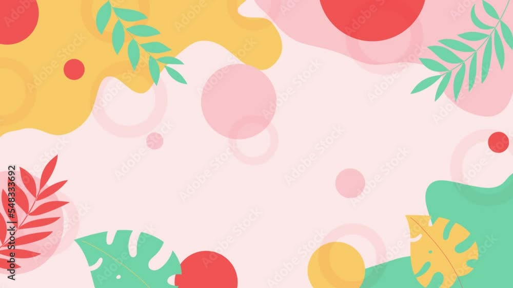 Poster flat animation, motion graphic background. color full line, dot, circle and abstract for backgrounds