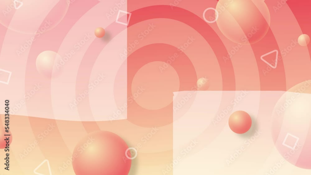 Poster flat animation, motion graphic background. color full line, dot, circle and abstract for backgrounds