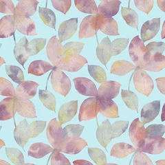Rolgordijnen Vormen patronen Abstract delicate flowers and leaves, watercolor seamless pattern for wallpapers, wrapping paper, postcards, invitations.  © Sergei