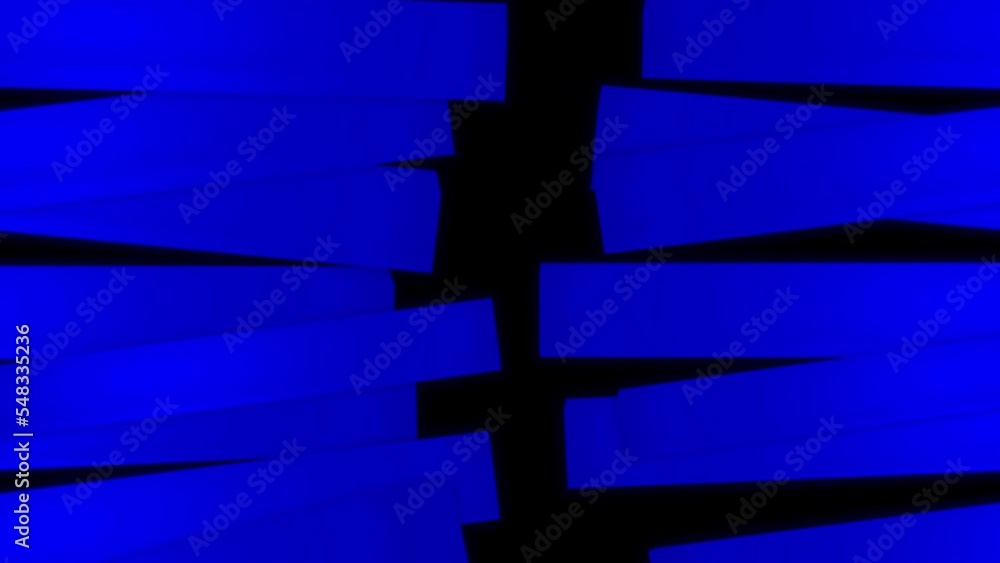 Poster rectangular stripes moving on black background. motion. colored stripes on plain background. simple 