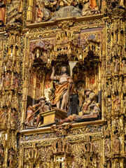Detail of the altarpiece of Seville Cathedral Main Chapel
