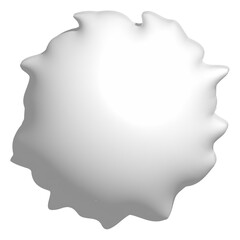 3D white snowball, PNG render illustration of snow