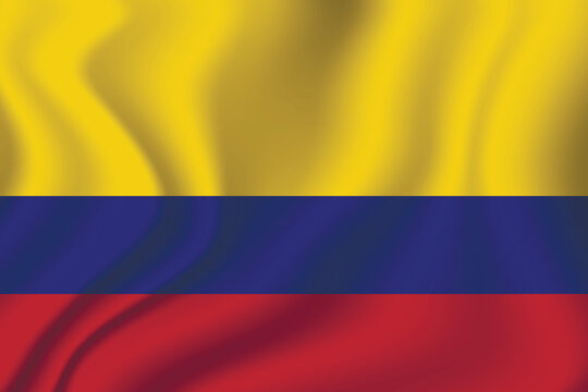 Flag of Colombia. Colombian national symbol in official colors. Template icon. Abstract vector background