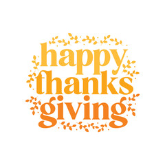 Happy Thanksgiving Banner, Thanksgiving Background, Thanksgiving Text, Holiday Greeting Card, Be Thankful Vector Illustration Background