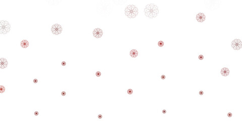 Light brown vector doodle background with flowers.
