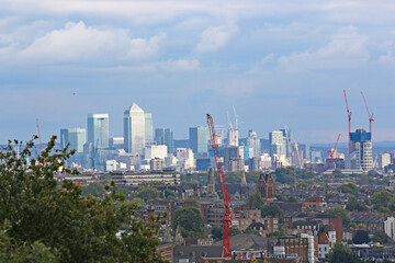 Fototapeta na wymiar London skyline from Parliament Hill