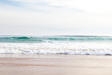 Fototapeta na wymiar Waves on the beach. beautiful colours/colours