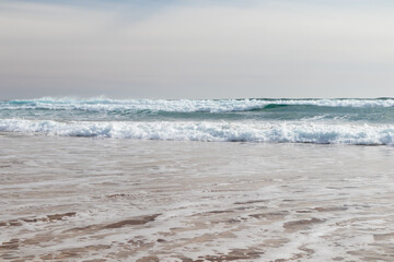Waves on the beach. beautiful colours/colours