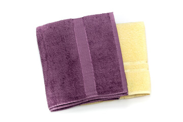 Two towels on a white background