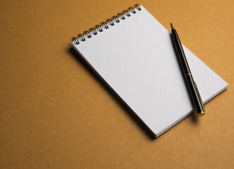 Notepad and pen