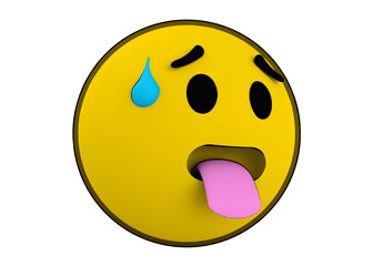 Tired Emoticon - 3D icon