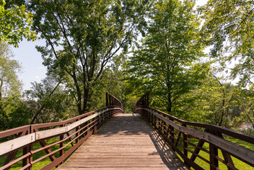 A Metal Bridge In The Local Park