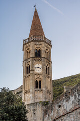 Fototapeta na wymiar Clock Tower in Finalborgo