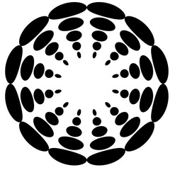black and white dots
