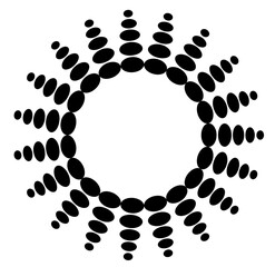 black and white circle