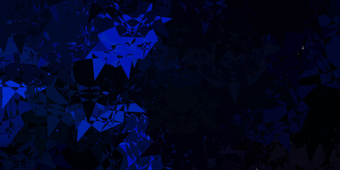 Dark BLUE vector template with triangle shapes.