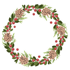 christmas wreath illustration