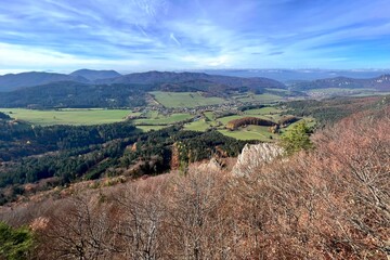 Fototapeta na wymiar view of the valley in the Strazovske Vrchy mountain range