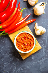 Ajvar, balkan pepper spread food