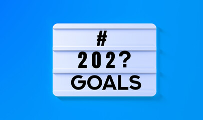 New year goals light box