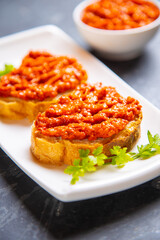 Ajvar, balkan pepper spread food