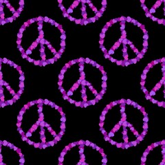 Valentines hearts seamless peace sign pattern for wrapping paper and fabrics and linens and kids clothes print