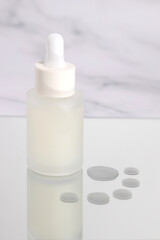 Cosmetic drops, gel collagen cream texture