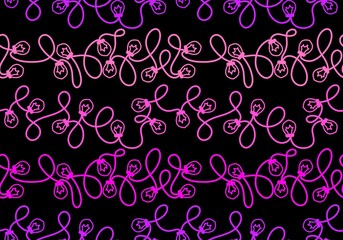 Winter illumination seamless light bulbs cartoon snowflakes pattern for wrapping paper and fabrics and linens