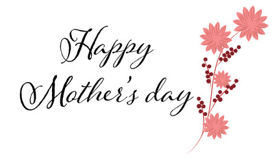 Mother's day greeting card. Vector banner with flowers. Vector illustration