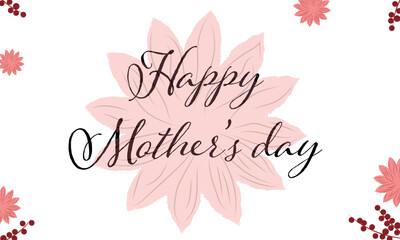 Mother's day greeting card. Vector banner with flowers. Vector illustration