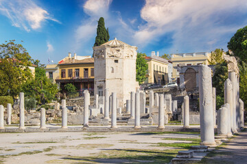 Naklejka premium Athena Archegetis is situated west side of the Roman Agora, in Athens, Greece
