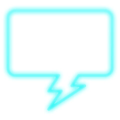 Neon Light Speech Bubble Icon | Retro | 80s Disco