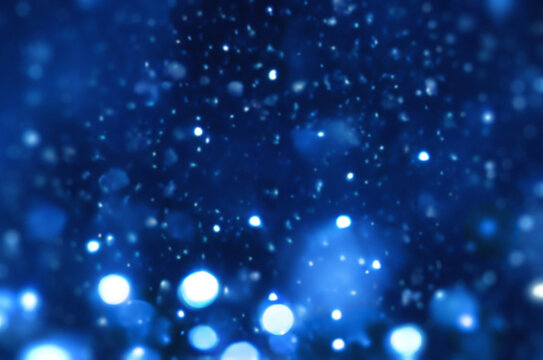 dark blue christmas holiday new year lights snow bokeh overlay background