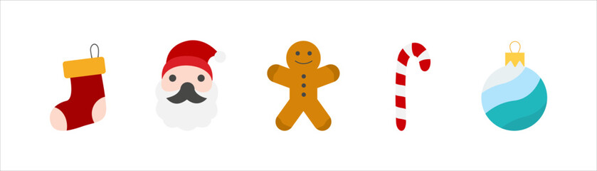 Christmas sets icon. Vector illustration.