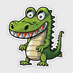 Fototapeta premium Crocodile wild animal cartoon sticker