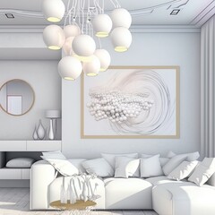 Decoration contemporary white modern light