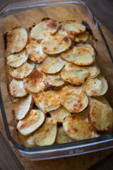Roast potato moussaka ready for serving