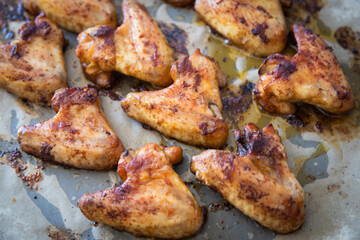 Roasted or grilled chicken wings