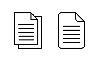 Document icon vector for web and mobile app. Paper sign and symbol. File Icon