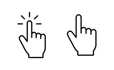 Hand cursor icon vector for web and mobile app. cursor sign and symbol. hand cursor icon clik