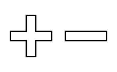 Plus and minus icon vector for web and mobile app. plus sign and symbol. add plus icon