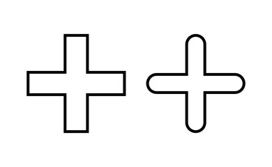 Obraz premium Plus Icon vector for web and mobile app. Add plus sign and symbol
