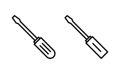 Screwdriver icon vector for web and mobile app. tools sign and symbol
