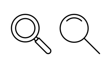 Search icon vector for web and mobile app. search magnifying glass sign and symbol
