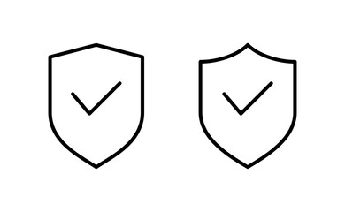 Shield check mark icon vector for web and mobile app. Protection approve sign. Insurance icon