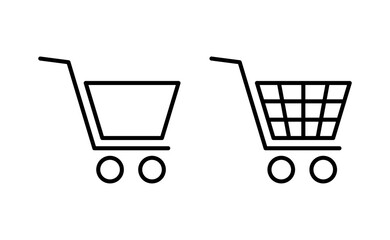 Shopping icon vector for web and mobile app. Shopping cart sign and symbol. Trolley icon